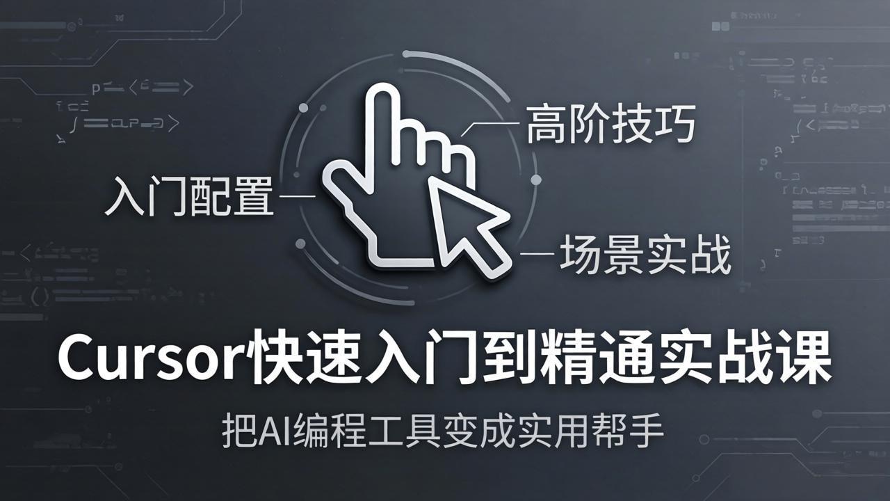 Cursor快速入门到精通实战课:入门配置+高阶技巧+场景实战,把AI编程工具变成实用帮手-缘梦网创