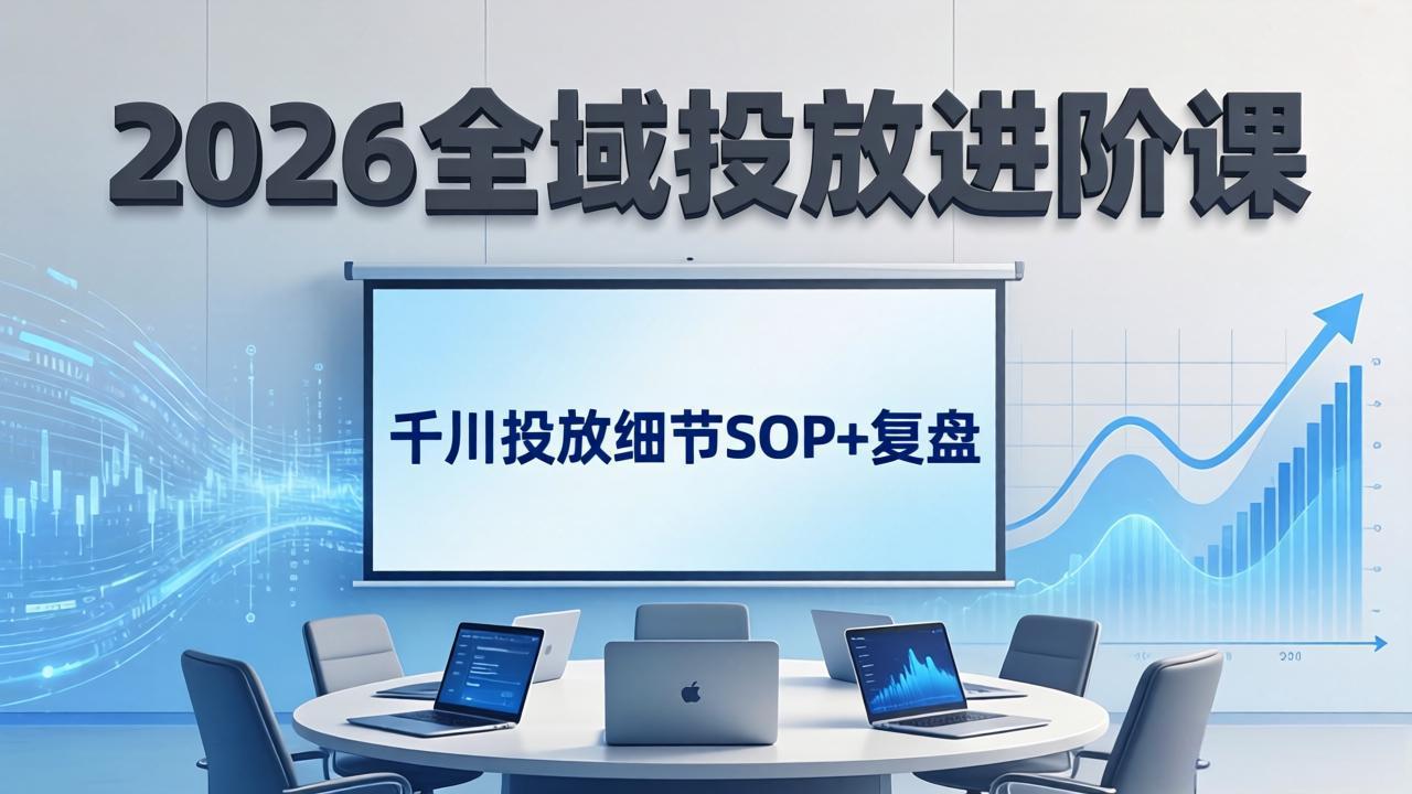 2026全域投放进阶课：杭州线下3天实战，千川投放细节SOP+复盘，撬动自然流量-缘梦网创