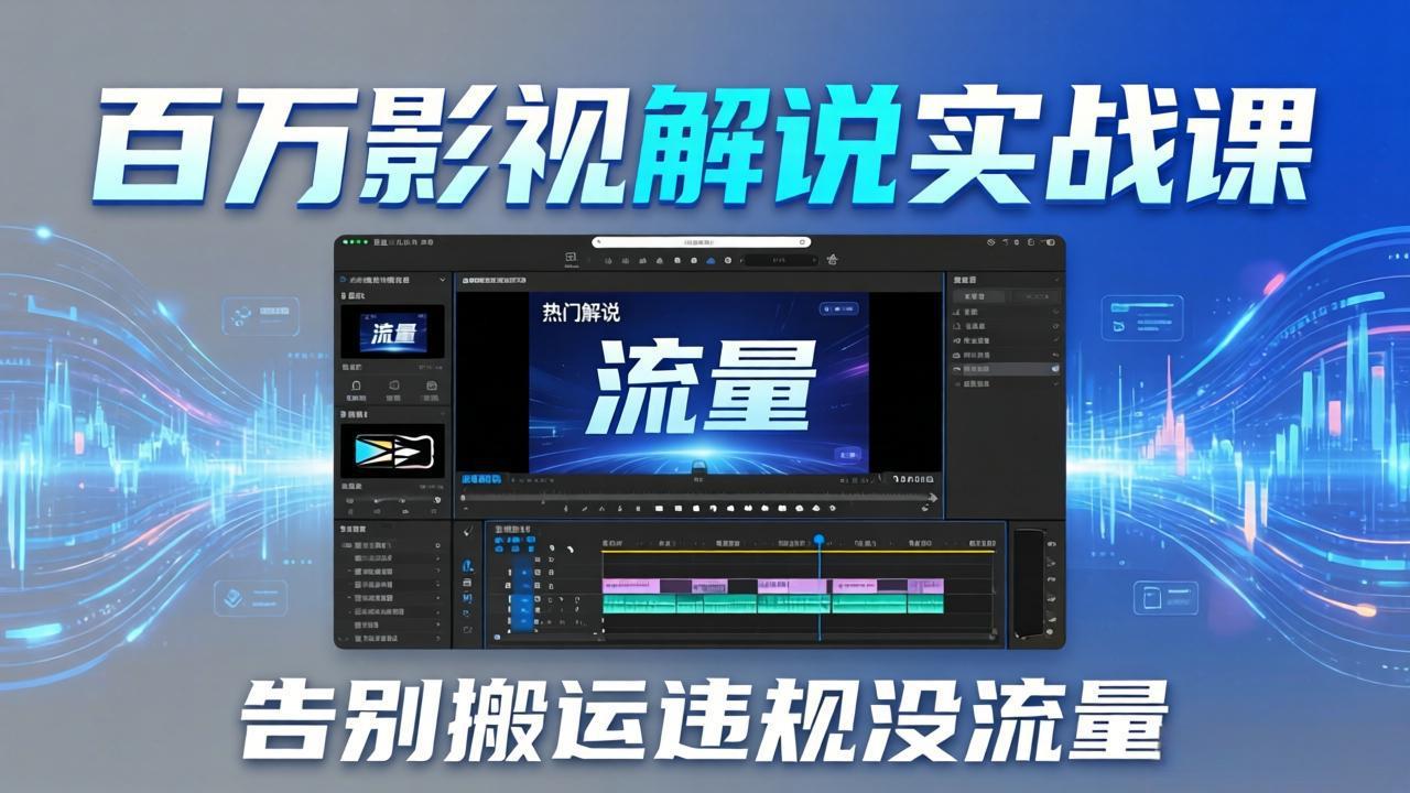 百万影视解说实战课：告别搬运违规没流量，AI文案+配音+剪映，做出能上热门的解说视频-缘梦网创
