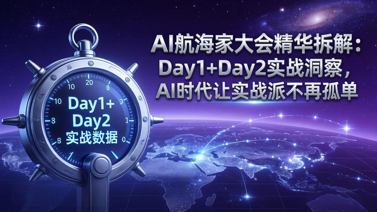 AI航海家大会精华拆解:Day1+Day2实战洞察,AI时代让实战派不再孤单-缘梦网创