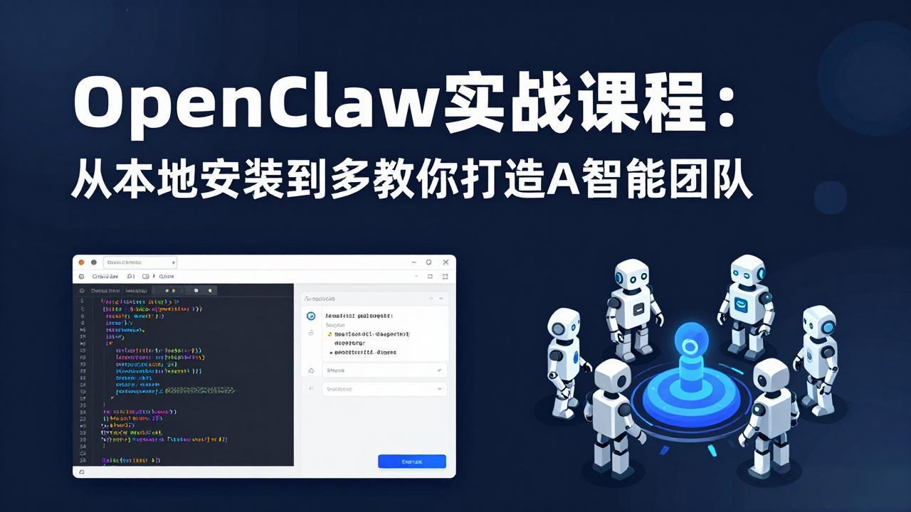 OpenClaw实战课程:从本地安装到多Agent协同,手把手教你打造AI智能团队-缘梦网创