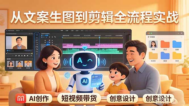 原创 AI 剧情短视频带货:AI+家庭剧情+带货广告,从文案生图到剪辑全流程实战-缘梦网创