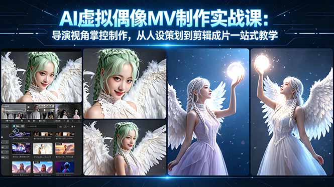AI虚拟偶像MV制作实战教学：导演视角掌控制作，从人设策划到剪辑成片一站式教学-缘梦网创