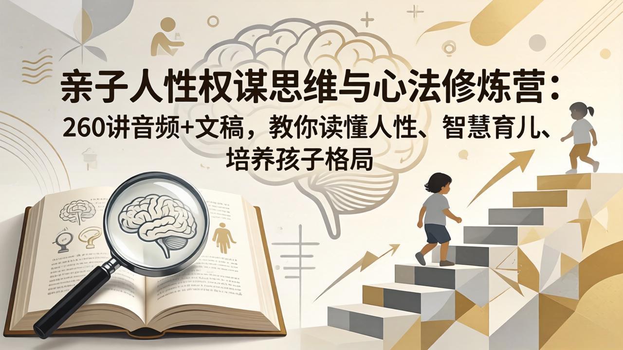 亲子人性权谋思维与心法修炼营：260讲音频+文稿，教你读懂人性、智慧育儿、培养孩子格局-缘梦网创