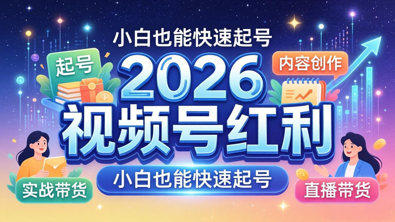 2026视频号红利实战营,大佬亲授起号、内容、直播、IP、投流、私域、矩阵全套落地打法-缘梦网创
