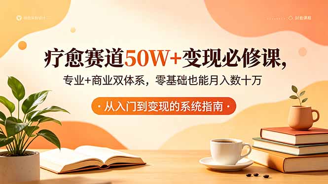 疗愈赛道50W+变现必修课,专业+商业双体系,零基础也能月入数十万-缘梦网创