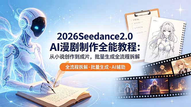 2026Seedance2.0 AI制作全能教程:从小说创作到成片,批量生成全流程拆解-缘梦网创