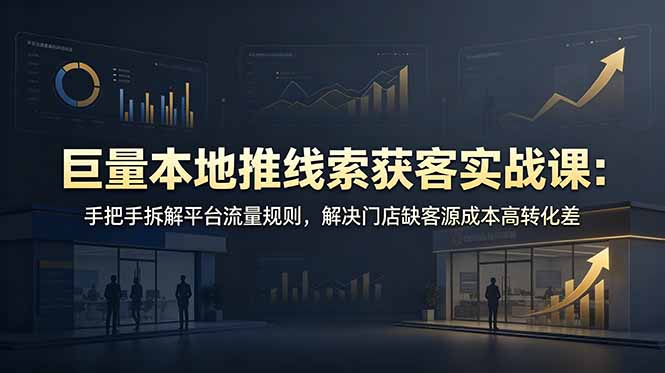 巨量本地推线索获客实战课:手把手拆解平台流量规则,解决门店缺客源成本高转化差-缘梦网创