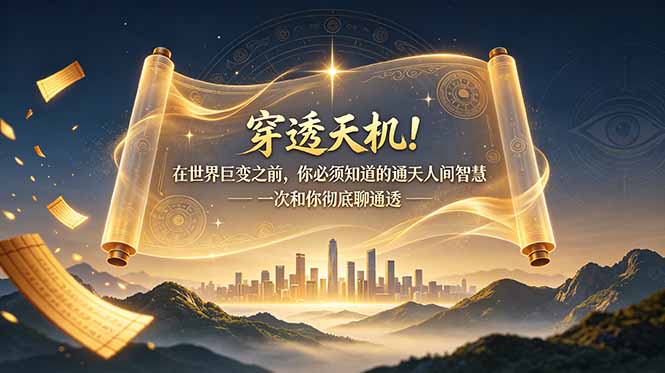 付费文章:穿透天机!在世界巨变之前,你必须知道的通天人间智慧 一次和你彻底聊通透-缘梦网创