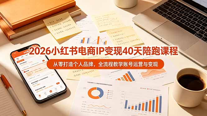 2026小红书电商IP变现40天陪跑课程-11期，从零打造个人品牌，全流程教学账号运营与变现-缘梦网创