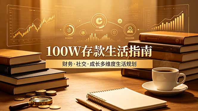 付费文章：100W存款生活指南，如何从财务、社交、成长等维度规划自己的生活-缘梦网创